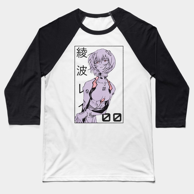 Rei Ayanami Evangelion Manga v2 Baseball T-Shirt by MaxGraphic